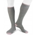 Long cashmere blend men socks grey pink