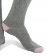 Long cashmere blend men socks grey pink