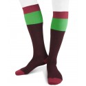 Long cotton Classic Fancy socks for men Black with Red and Green long comfort top
