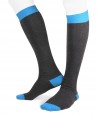 Ecotec® ecologic cotton men long socks anthracite turquoise
