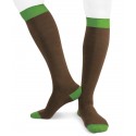 Ecotec® ecologic cotton men long socks brown green