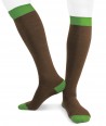 Calze lunghe in cotone ecologico Ecotec® per uomo marrone verde