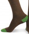 Ecotec® ecologic cotton men long socks brown green