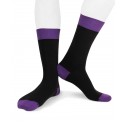 Ecotec® ecologic cotton men short socks black purple