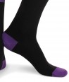 Ecotec® ecologic cotton men short socks black purple