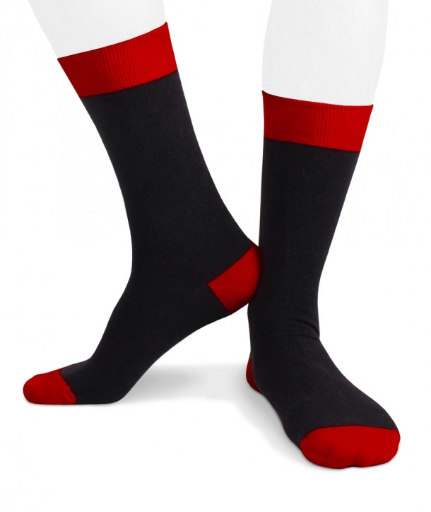 Ecotec® ecologic cotton men short socks navy red