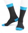 Ecotec® ecologic cotton men short socks anthracite turquoise