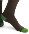 Ecotec® ecologic cotton men short socks brown green