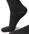 Lurex short anthracite socks for women