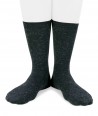 Lurex short navy blue socks for women