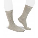 Lurex short light grey socks for women