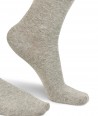 Lurex short light grey socks for women
