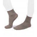 Lurex short grey socks for women