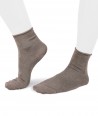 Lurex short grey socks for women