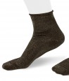 Lurex short brown socks for women