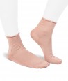 Lurex short pink socks for women