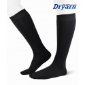 Long microfleece Dryarn® black socks for women