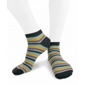 Striped Cotton Sneaker Socks grey for Men