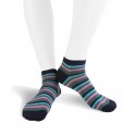 Striped Cotton Sneaker Socks denim for Men