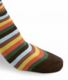 Striped Cotton Sneaker Socks brown for Men