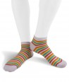 Striped Cotton Sneaker Socks white for Men